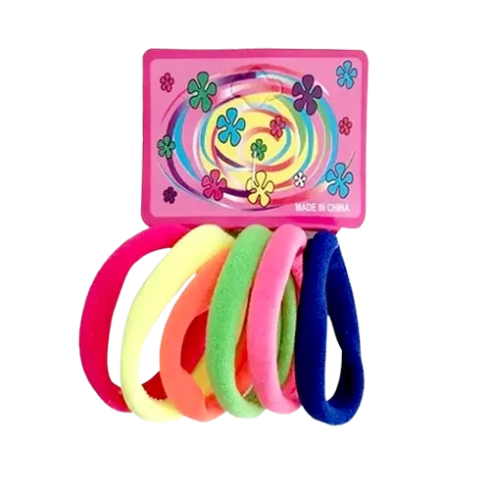 Elásticos de Cabelo Infantil Colorido (c/ 6)