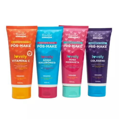 Sabonete Facial Pré-Make Lovely Rosa Mosqueta 100ml - Imagem 2